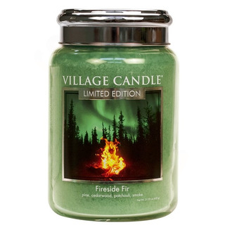 Veľká vonná sviečka v skle Fireside Fir 645g - Táborák z jedlí