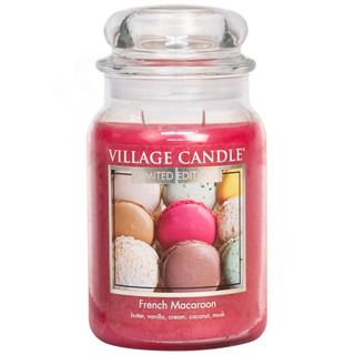 Village Candle Veľká vonná sviečka v skle French Macaroon 645g - Francúzske makrónky