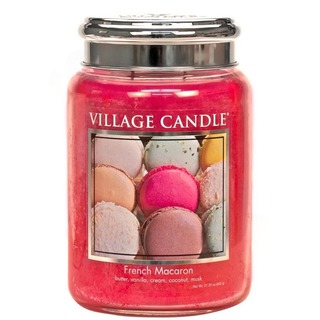 Village Candle Veľká vonná sviečka v skle French Macaroon 645g - Francúzske makrónky