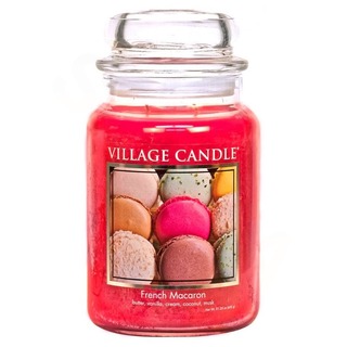 Village Candle Veľká voňavá sviečka v pohári francúzskeho Macaroon 645G - francúzske makaróny