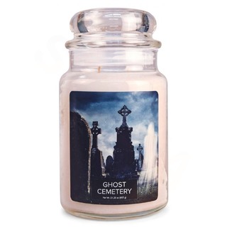 Village Candle Veľká voňavá sviečka v Ghost Cemeter 645G Glass - cintorín plný duchov