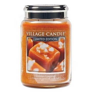 Village Candle Veľká vonná sviečka v skle Golden Caramel 645g - Zlatý karamel