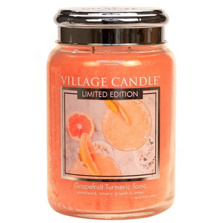 Village Candle Veľká vonná sviečka v skle Grapefruit Turmeric Tonic 645g - Osviežujúci tonic