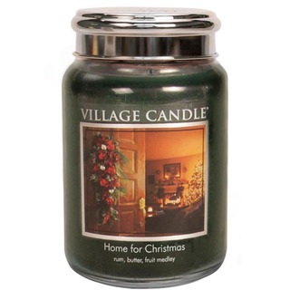 Village Candle Veľká vonná sviečka v skle Home for Christmas 645g - Čaro Vianoc