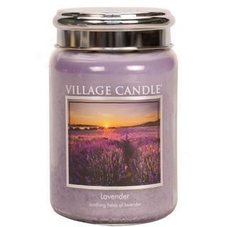 Village Candle Veľká vonná sviečka v skle Lavender 645g - Levanduľa