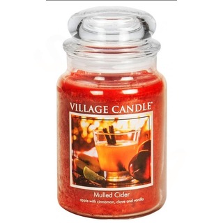 Village Candle Veľká vonná sviečka v skle Mulled Cider 645g - zváranie jablkový mušt
