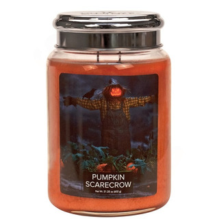 Village Candle Veľká vonná sviečka v skle Pumpkin Scarecrow 645g - Strašiak na poli