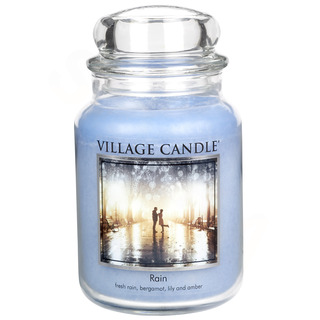 Village Candle Veľká vôňa sviečok v sklenenom daždi 645G - dážď