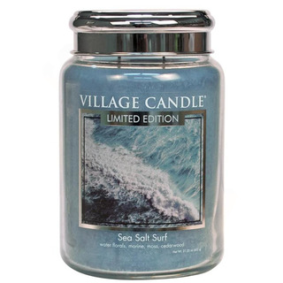 Village Candle Veľká vonná sviečka v skle Sea Salt Surf 645g - Morský príboj
