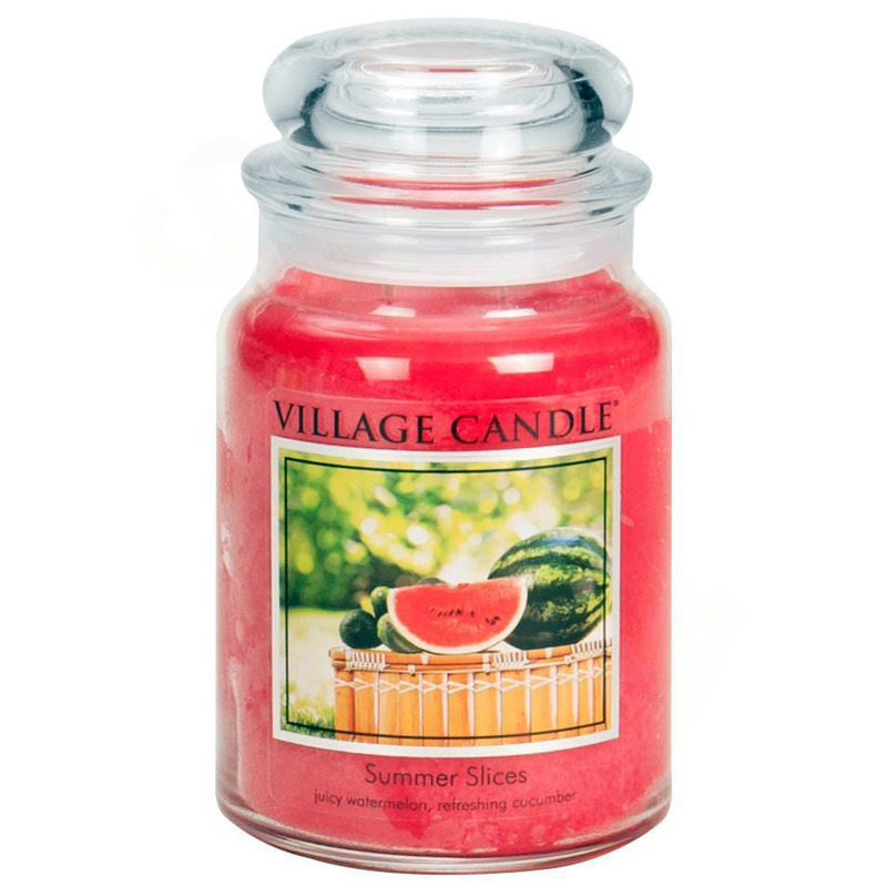 Village Candle Veľká vonná sviečka v skle Summer Slices 645g - Letný pohoda