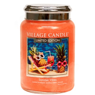 Village Candle Veľká vonná sviečka v skle Summer Vibes 645g