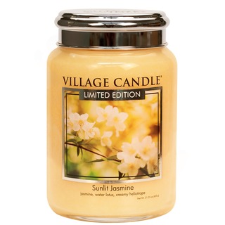 Village Candle Veľká vonná sviečka v skle Sunlit Jasmine 645g