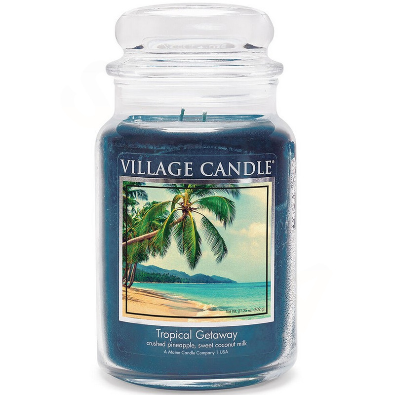 Village Candle Veľká kadidlo Sviečka v tropickom úteku 645G - víkend v trópoch