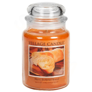 Village Candle Veľká vonná sviečka v skle Warm Buttered Bread 645g - Teplé maslovej žemličky