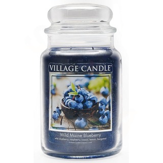 Village Candle Veľká voňavá sviečka v divokých Maine Blueberry 645G