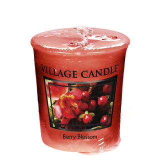 Village Candle Votívny sviečka Berry Blossom 57g - Červené kvety