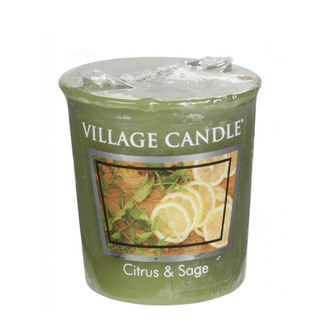 Village Candle Votívny sviečka Citrus and Sage 57g - Citrusy a šalvia