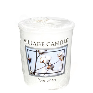 Village Candle Votívny sviečka Pure Linen 57g - Čisté bielizeň