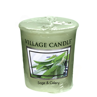 Village Candle Votívny sviečka Sage Celery 57g - Svieža šalvia